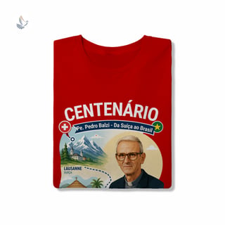 Nome do produto Camiseta Centenário Padre Pedro Balzi - Trajetória Suíça ao Piauí (QL)