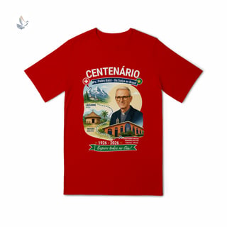 Nome do produto Camiseta Centenário Padre Pedro Balzi - Trajetória Suíça ao Piauí (infantil 10 a 14))