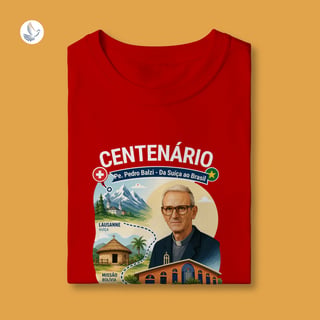Nome do produto Camiseta Centenário Padre Pedro Balzi - Trajetória Suíça ao Piauí (infantil 2 a 8)