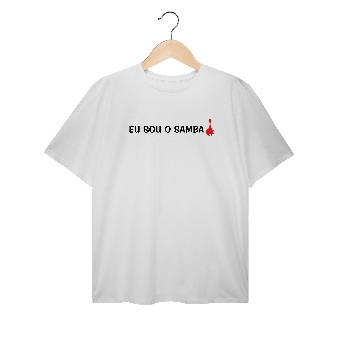 Nome do produto: Camiseta Plus Size Eu Sou o Samba