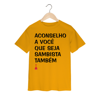 Nome do produto Camiseta Infantil Seja Sambista Também