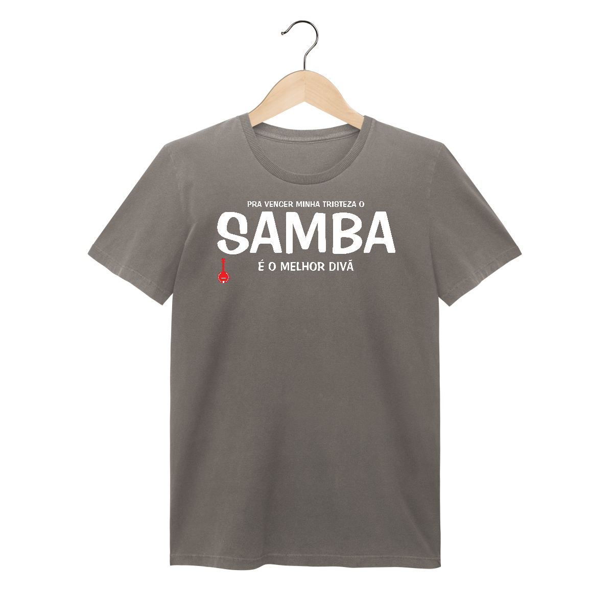 Nome do produto: Baby Look Pra vencer Minha Tristeza o Samba é o Melhor Divã - Estonada