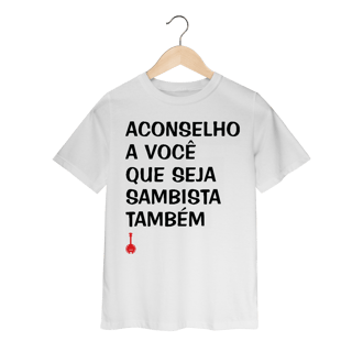 Nome do produto Camiseta Infantil Seja Sambista Também