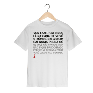 Nome do produto Camiseta Infantil Vou Fazer um Bingo