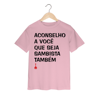Nome do produto Camiseta Infantil Seja Sambista Também