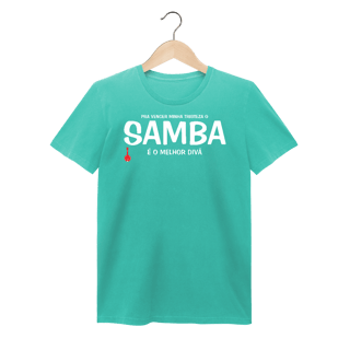 Nome do produto Baby Look Pra vencer Minha Tristeza o Samba é o Melhor Divã - Estonada