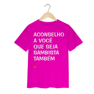 Nome do produto Camiseta Infantil Seja Sambista Também