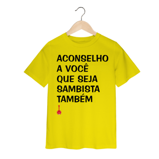 Nome do produto Camiseta Infantil Seja Sambista Também