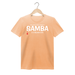 Nome do produto Baby Look Pra vencer Minha Tristeza o Samba é o Melhor Divã - Estonada