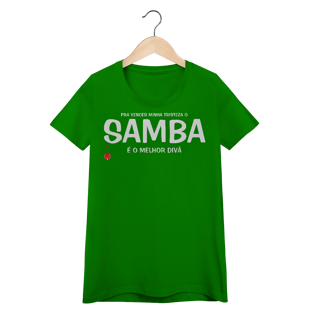 Nome do produto Baby Look Pra vencer Minha Tristeza o Samba é o Melhor Divã