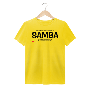 Nome do produto Camiseta Pra vencer Minha Tristeza o Samba é o Melhor Divã - Estonada