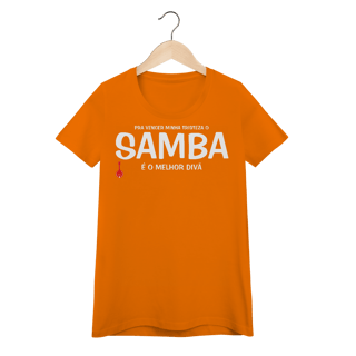 Nome do produto Baby Look Pra vencer Minha Tristeza o Samba é o Melhor Divã