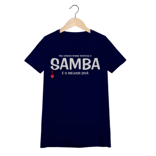 Nome do produto Baby Look Pra vencer Minha Tristeza o Samba é o Melhor Divã