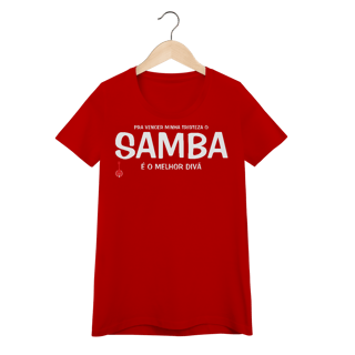 Nome do produto Baby Look Pra vencer Minha Tristeza o Samba é o Melhor Divã