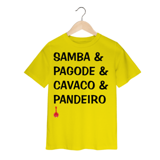 Nome do produto Camiseta Infantil Samba e Pagode e Cavaco e Pandeiro