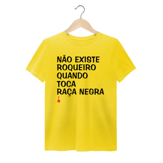 Nome do produto Camiseta Não Existe Roqueiro Quando Toca Raça Negra - Estonada