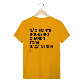 Nome do produto Camiseta Não Existe Roqueiro Quando Toca Raça Negra
