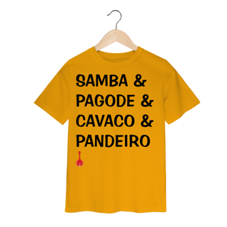 Nome do produto Camiseta Infantil Samba e Pagode e Cavaco e Pandeiro