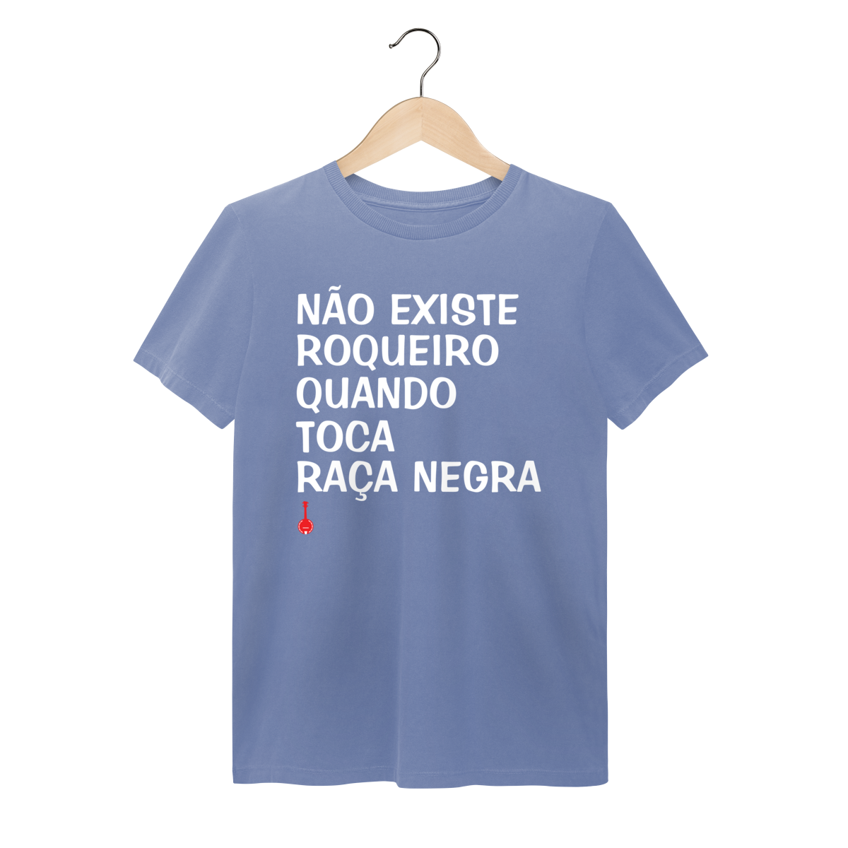 Nome do produto: Camiseta Não Existe Roqueiro Quando Toca Raça Negra - Estonada