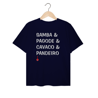 Nome do produto Camiseta Plus Size Samba e Pagode e Cavaco e Pandeiro