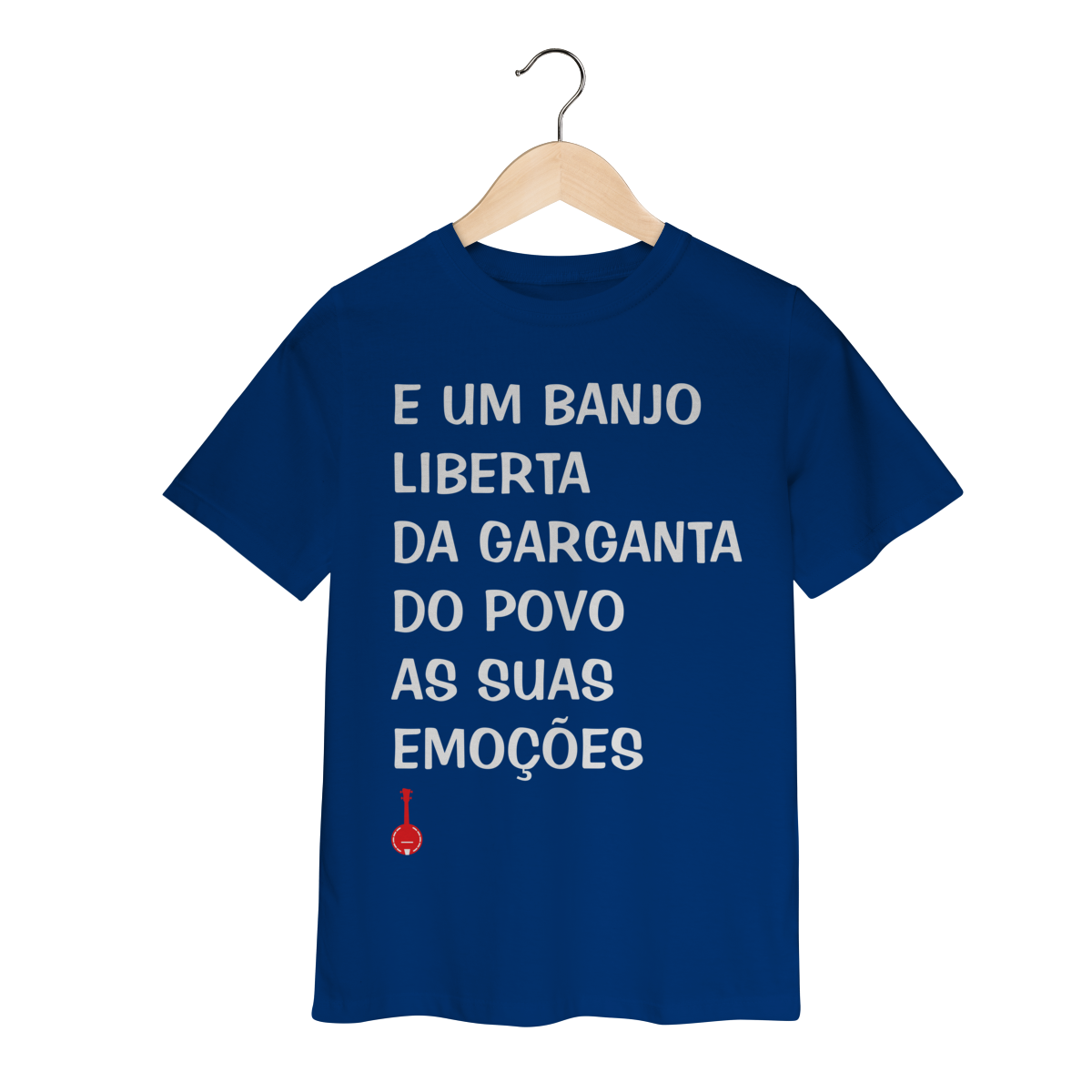 Nome do produto: Camiseta Infantil Um Banjo Liberta