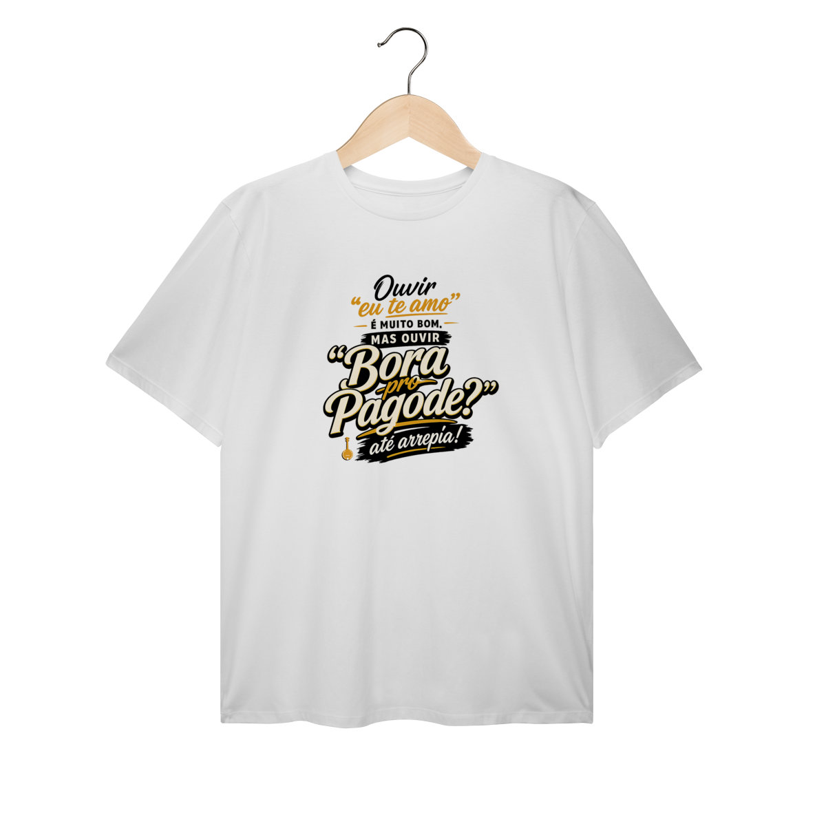 Nome do produto: Camiseta Plus Size Bora pro Pagode