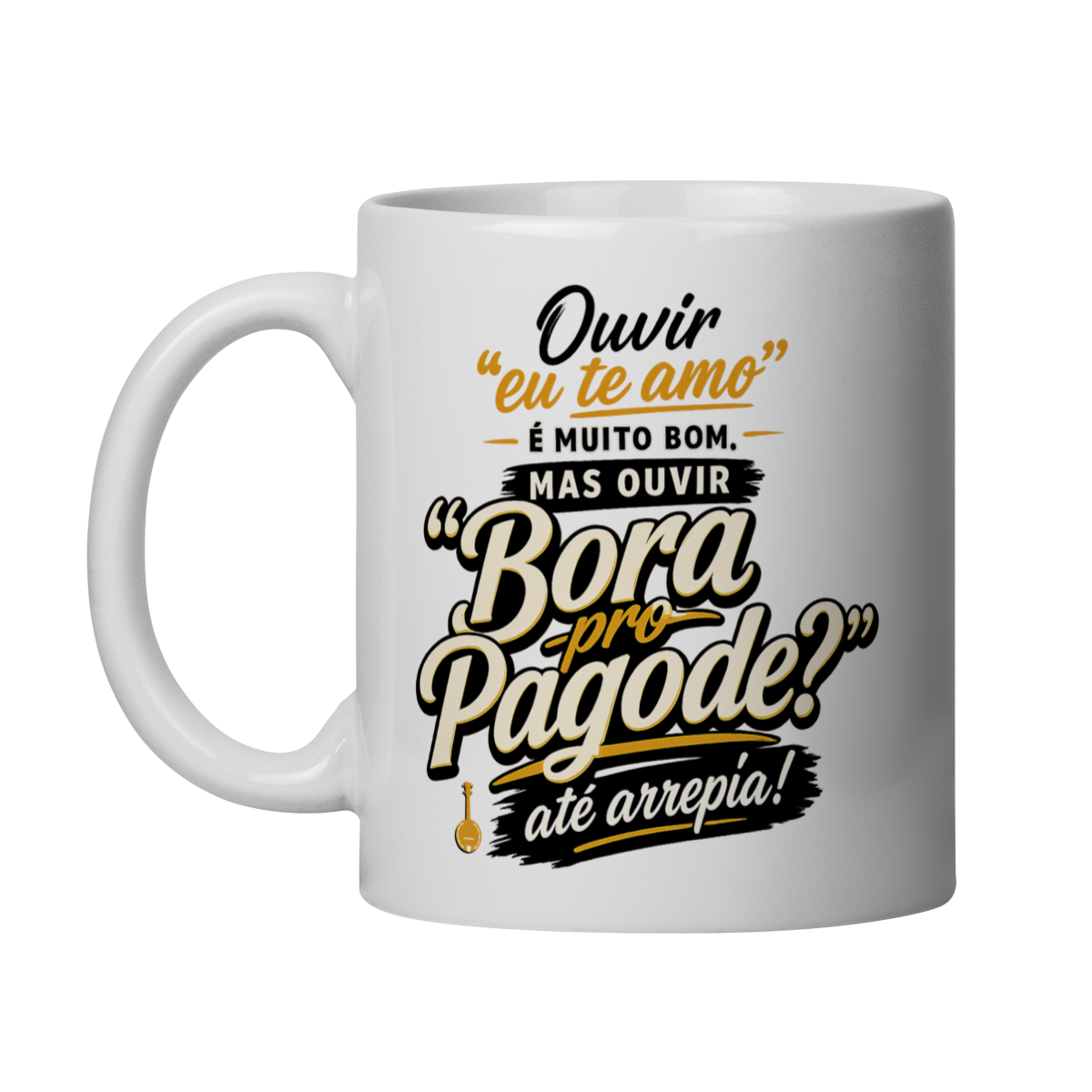 Nome do produto: Caneca Bora pro Pagode