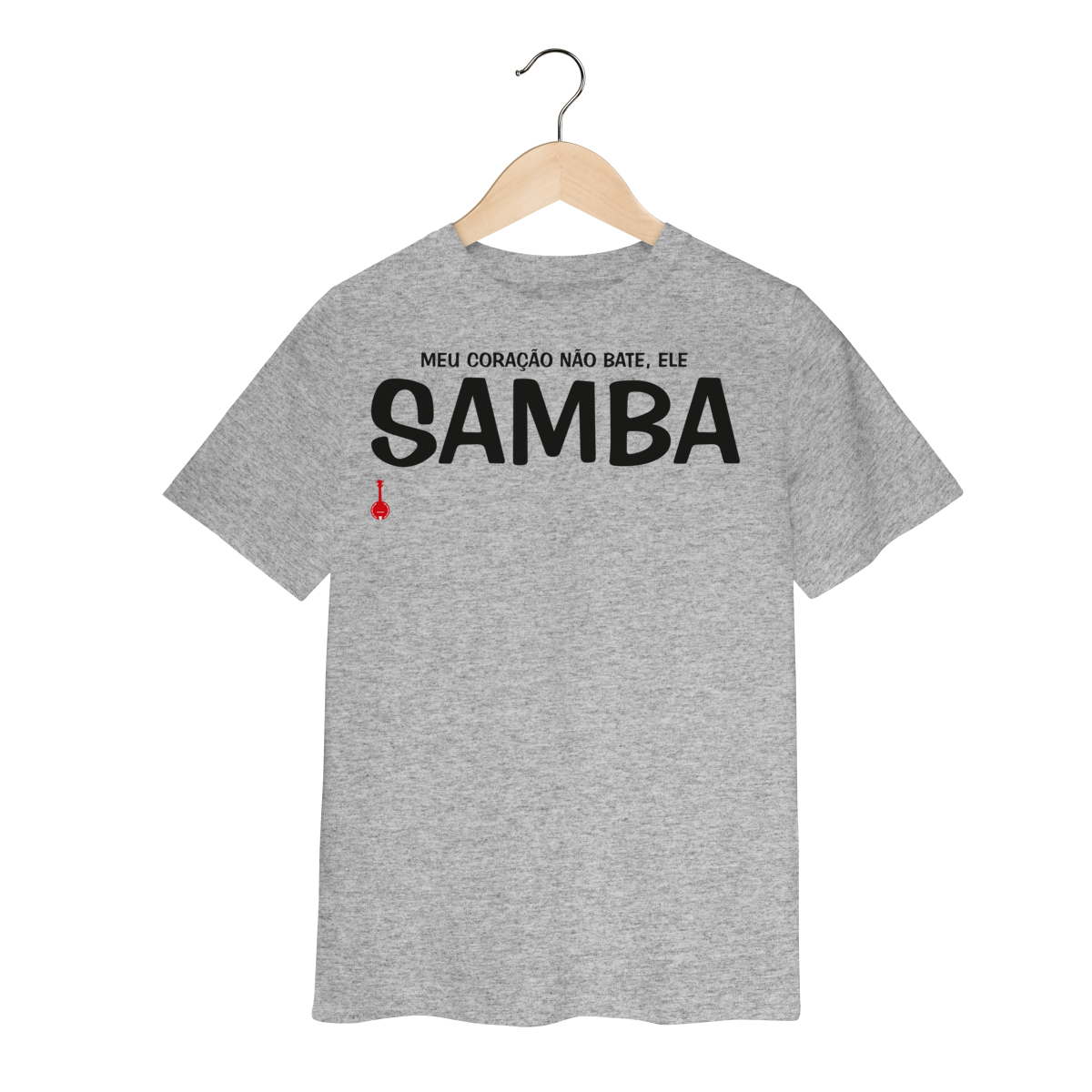 Camiseta Infantil Meu Coração Não Bate, Ele Samba