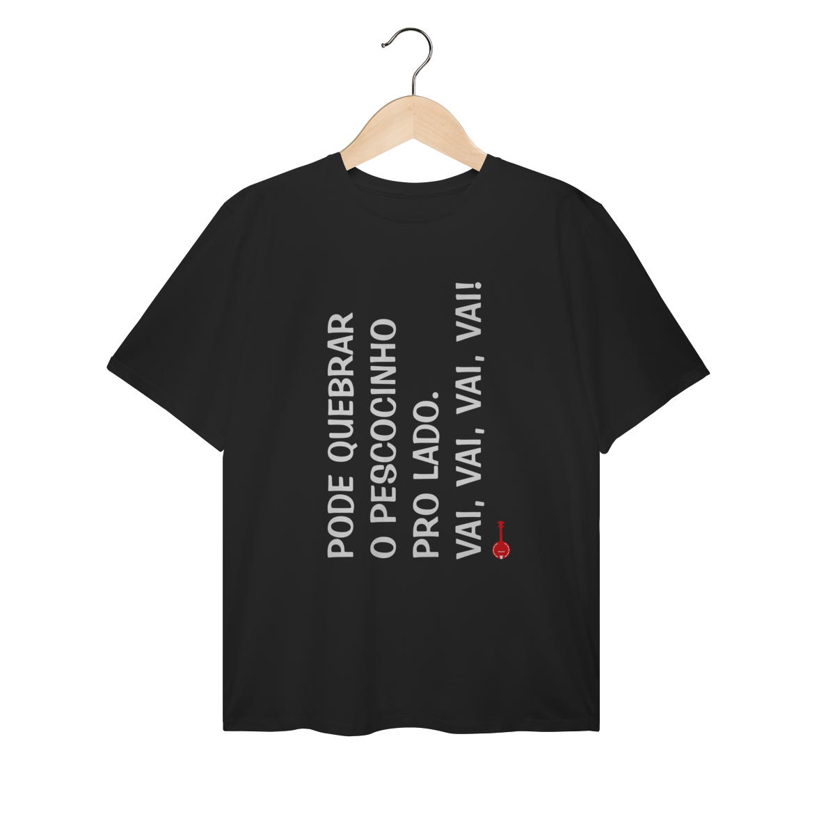 Nome do produto: Camiseta Plus Size Pode Quebrar o Pescocinho pro Lado