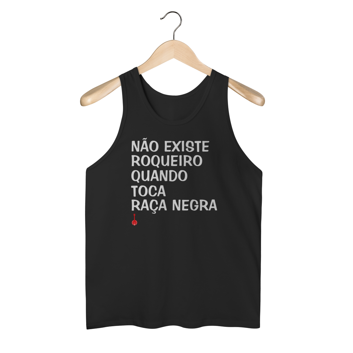 Nome do produto: Regata Não Existe Roqueiro Quando Toca Raça Negra