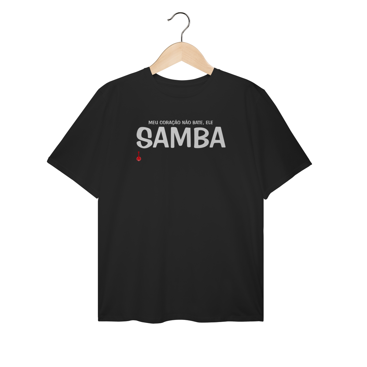 Camiseta Plus Size Meu Coração Não Bate, Ele Samba