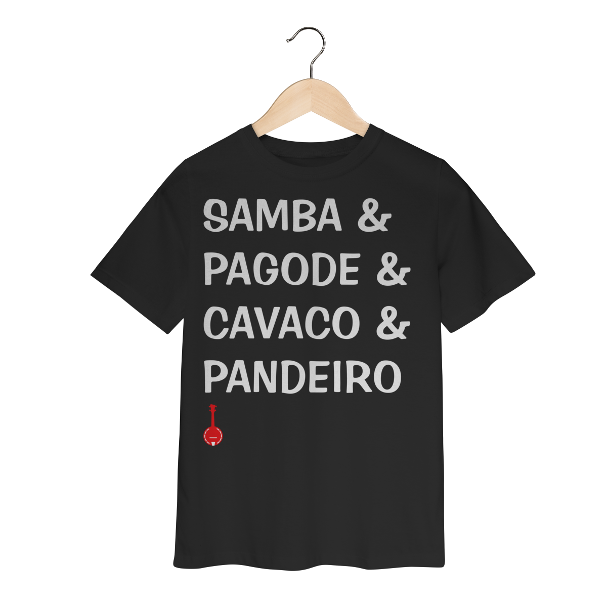 Camiseta Infantil Samba & Pagode & Cavaco & Pandeiro