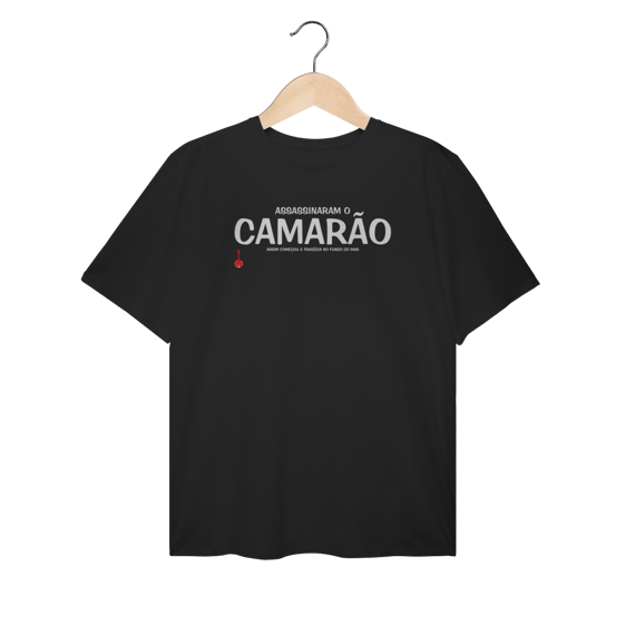 Camiseta Plus Size Assassinaram o Camarão