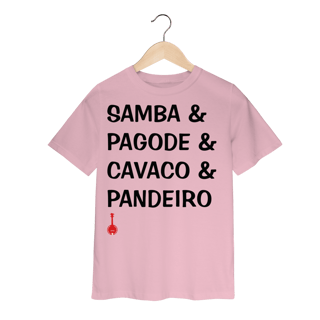 Nome do produto Camiseta Infantil Samba e Pagode e Cavaco e Pandeiro