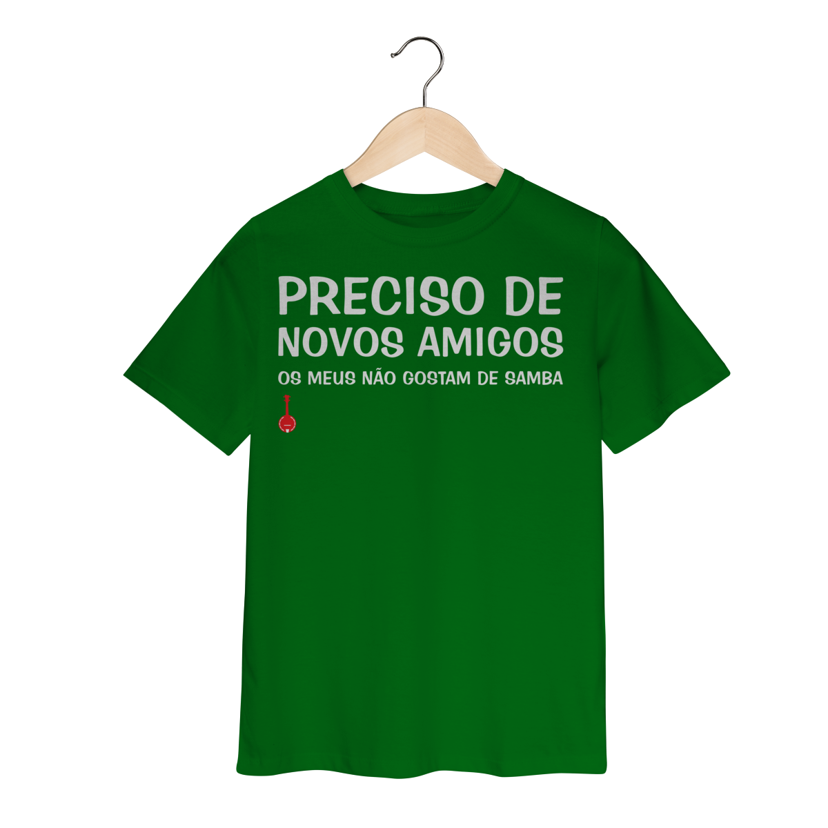 Camiseta Infantil Meus Amigos Não Gostam de Samba