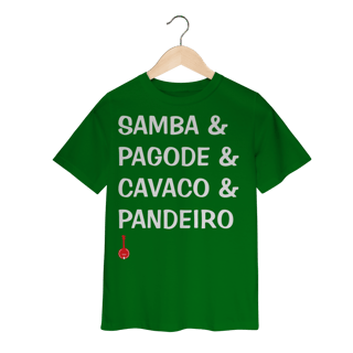 Nome do produto Camiseta Infantil Samba e Pagode e Cavaco e Pandeiro