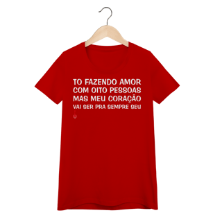 Nome do produto Camiseta Feminina Baby Look To Fazendo Amor com Oito Pessoas
