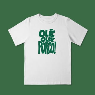 Nome do produto  Camiseta Infantil_Juvenil Olê Olá Porco [2 - 8 - frente]