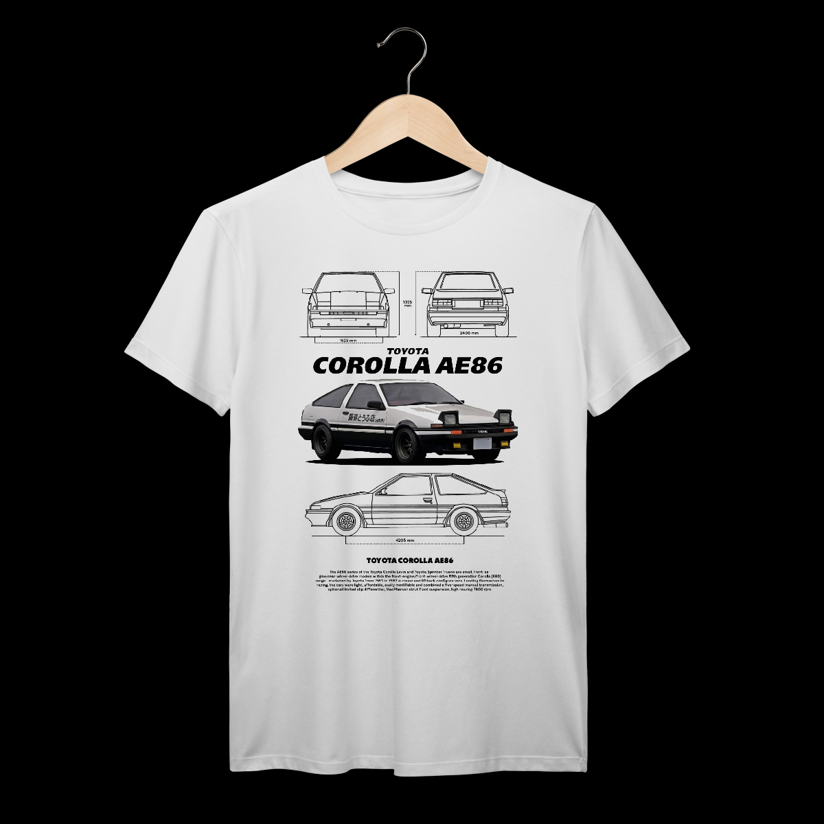 Nome do produto: Toyota Corolla AE86 | Algodão Prime