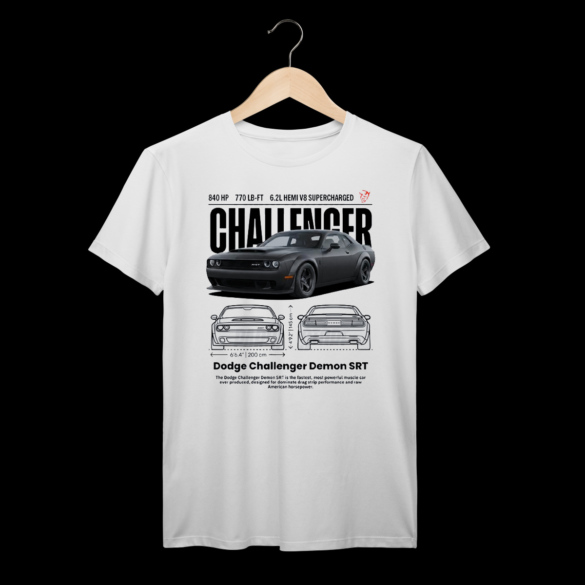 Nome do produto: Dodge Challenger | Algodão Prime