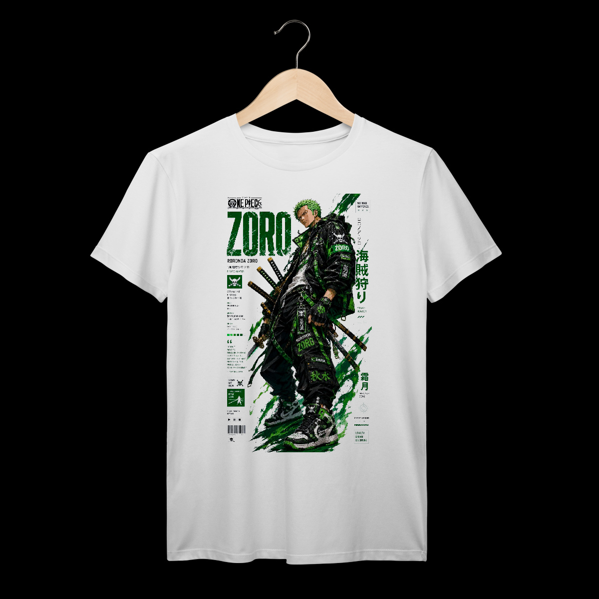 One Piece | Roronoa Zoro | Algodão Prime