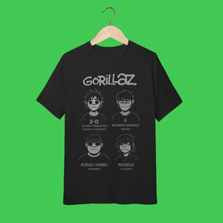 Nome do produto Gorillaz | 10 a 14 anos | Algodão Quality