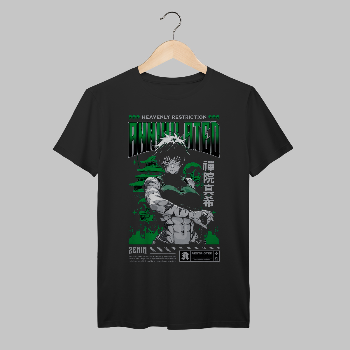 Nome do produto: Jujutsu Kaisen | Maki Zenin | Algodão Prime