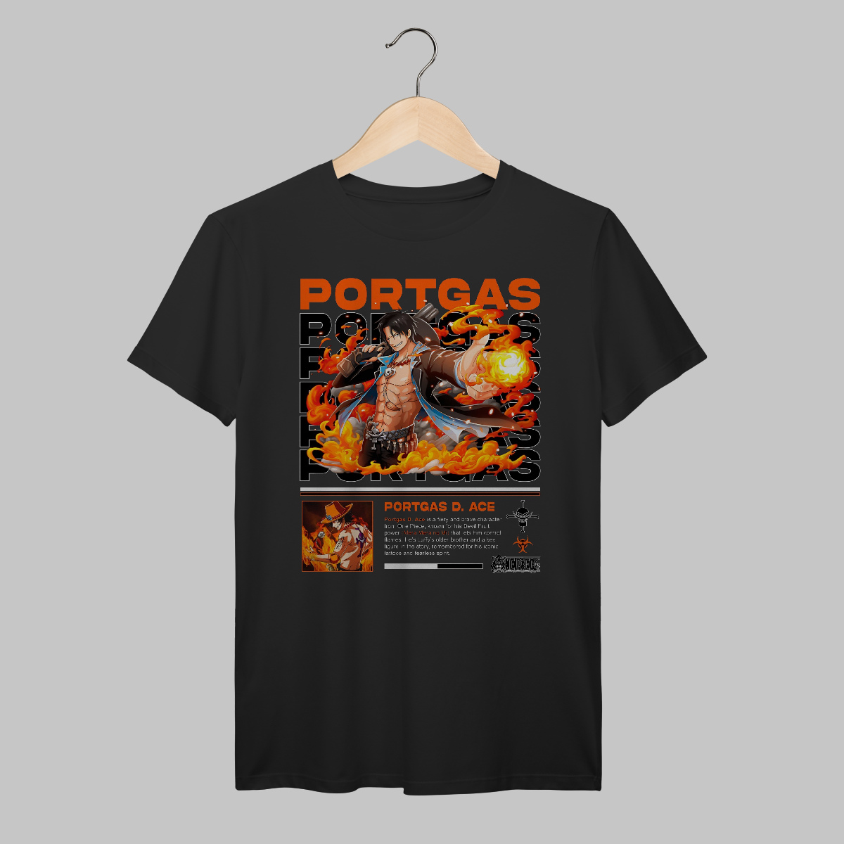 Nome do produto: One Piece | Portgas | Algodão Prime
