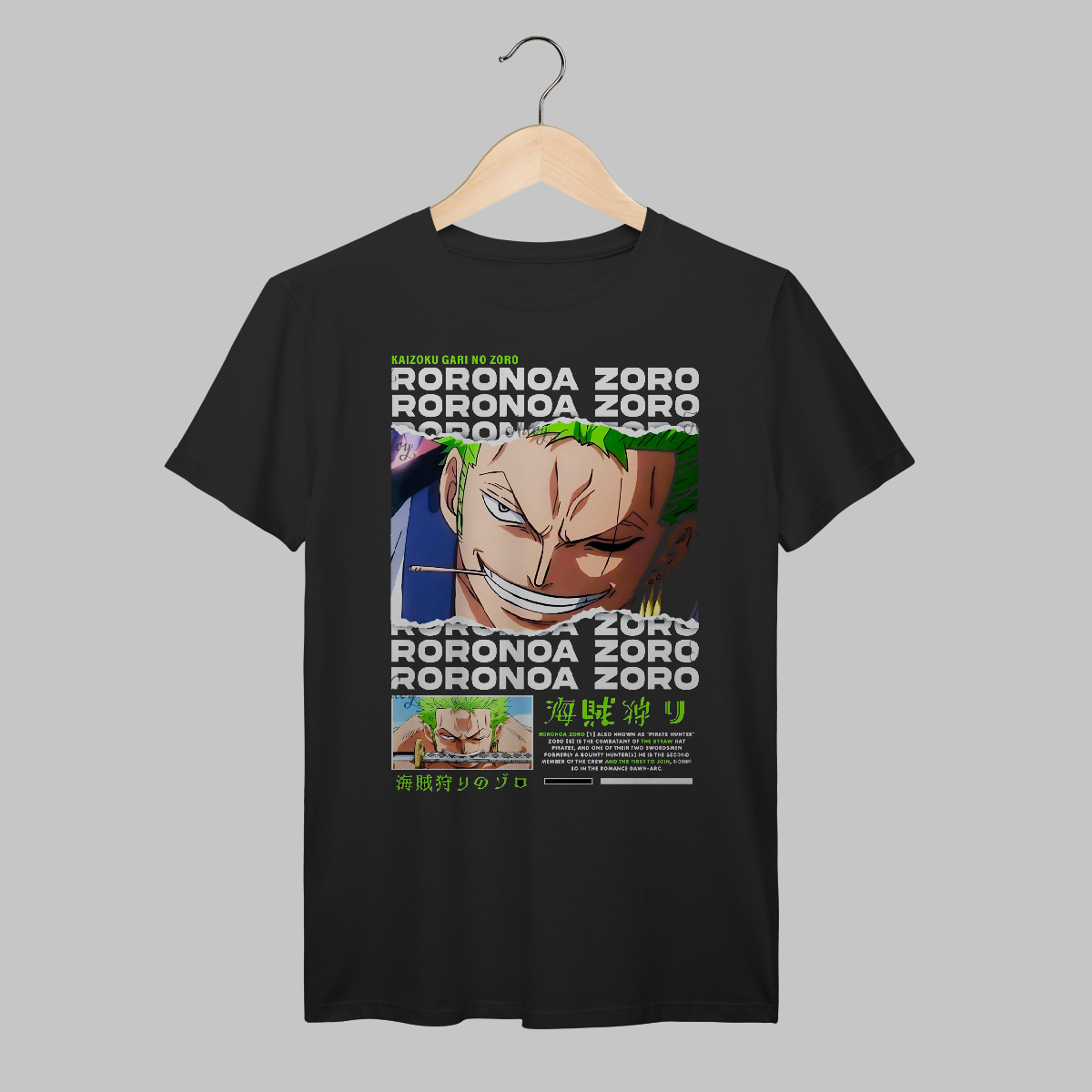 Nome do produto: One Piece | Roronoa Zoro | Algodão Prime