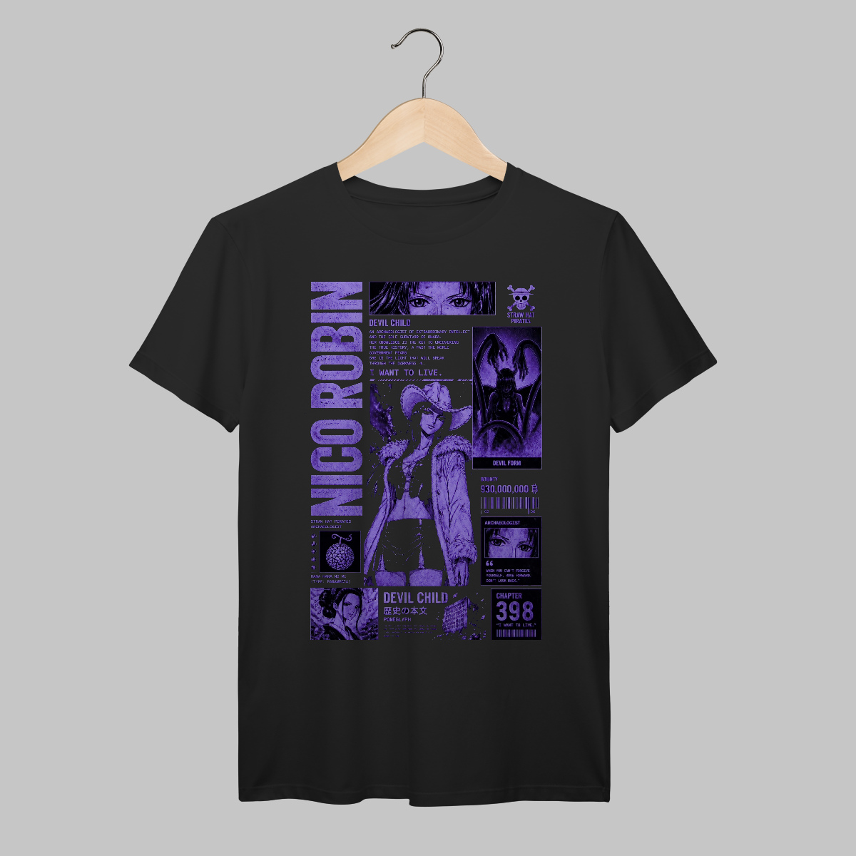Nome do produto: One Piece | Nico Robin | Algodão Prime