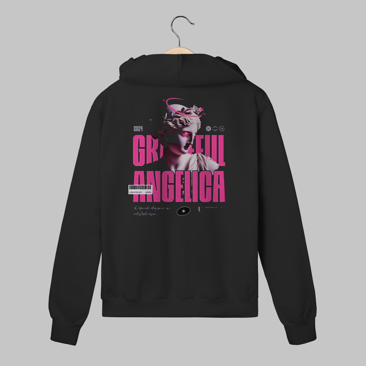 Grateful Angelica | Moletom Com Ziper