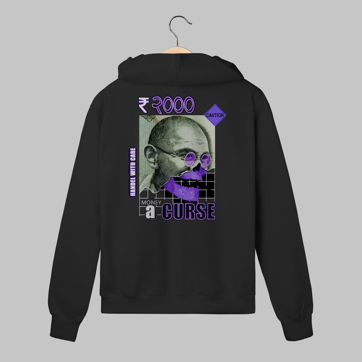 Ghandi Curse | Moletom Com Ziper