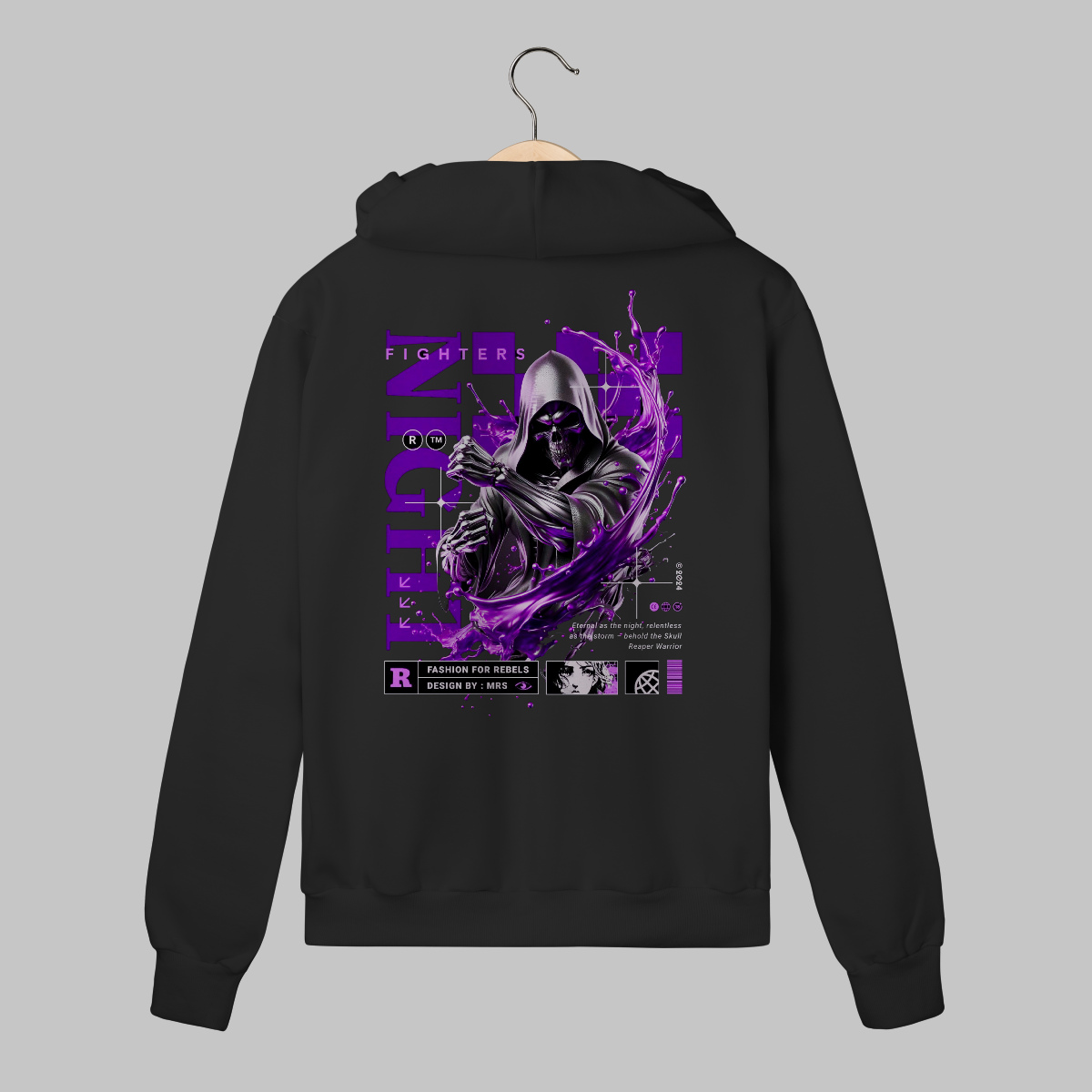 Night Fighter | Moletom Com Ziper