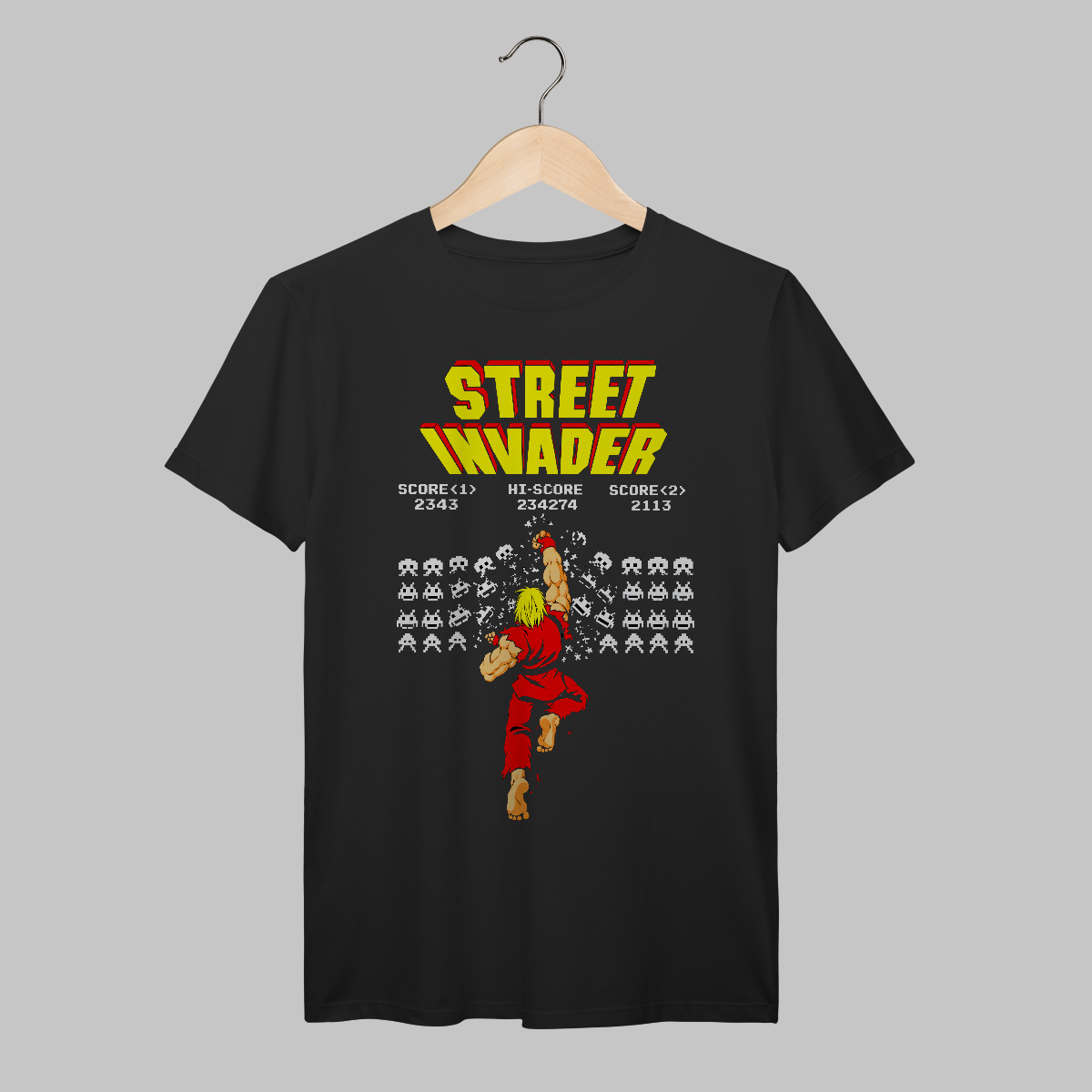 Nome do produto: Street Fighter | Space Invader | Algodão Prime